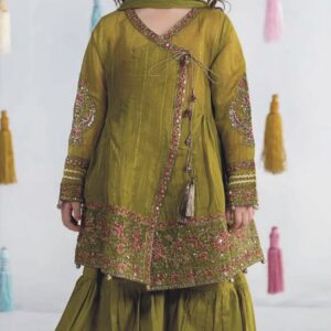 2 Piece Embroidered Linen Suit