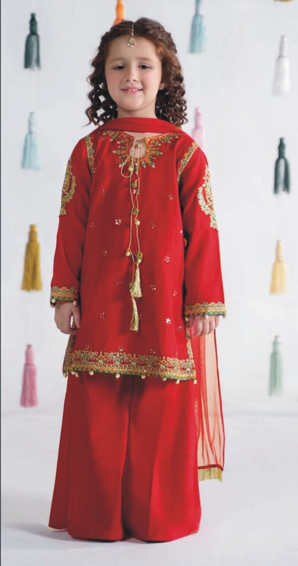 2 Piece Embroidered Linen Suit