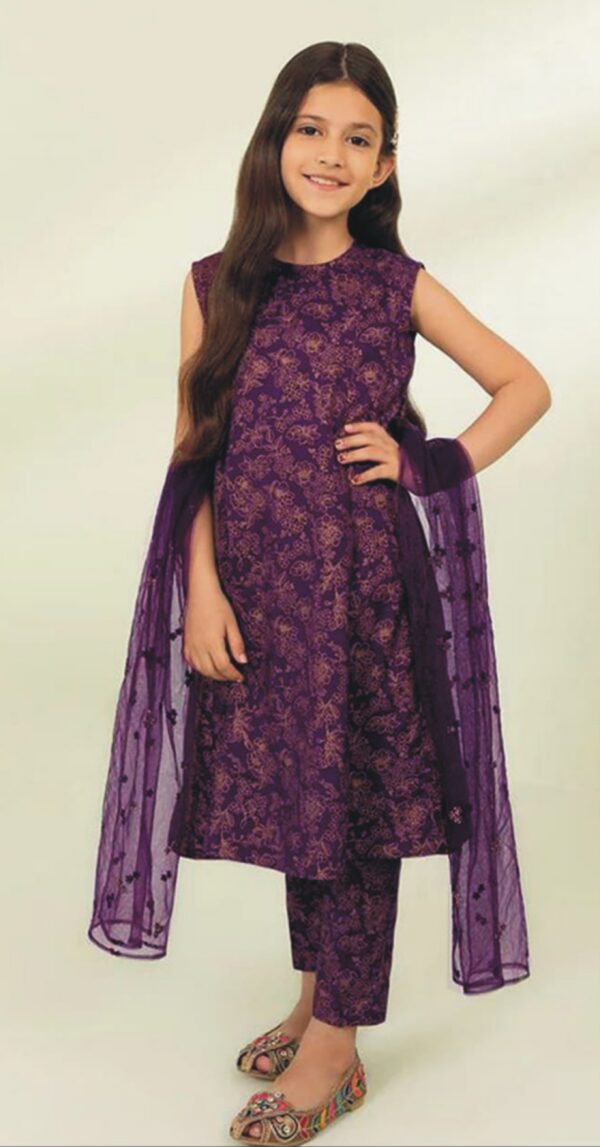 2 Piece Embroidered Linen Suit