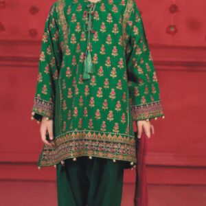 2 Piece Embroidered Linen Suit